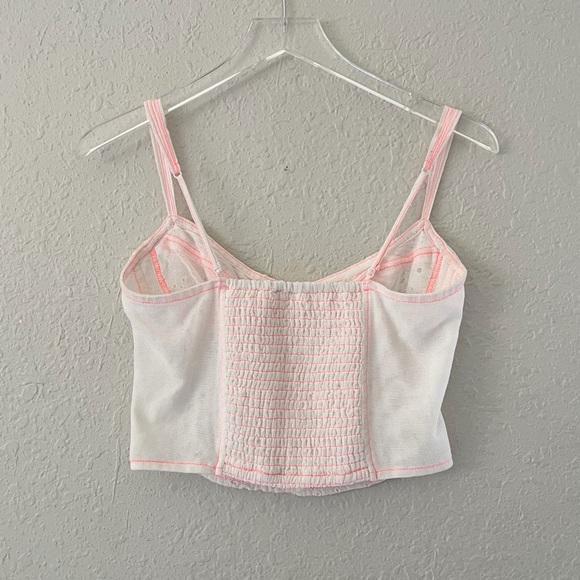 Intimately Free People White Boho Casual Eyelet Strappy Cami Tank Top XS NWOT - Picture 3 of 8